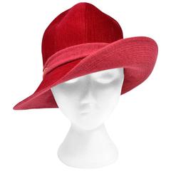 1970s Atelier Lucas Cranberry Red Hat
