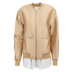 Champagne Bomber-Shirt Jacket Size XXS