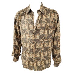 Byblos Vintage Mens Long Sleeve Paisley Shirt, 1980s