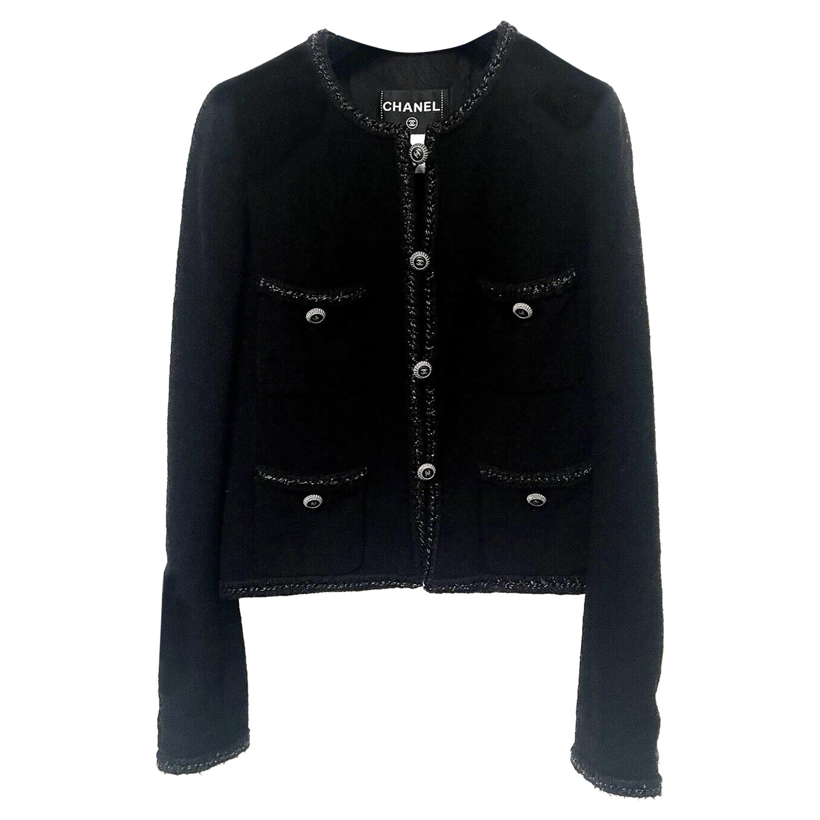 Chanel Most Haunted Black Tweed Jacket