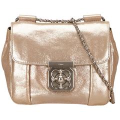 Chloe Pink Metallic Leather Elsie Shoulder Bag