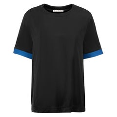 Schwarzes relaxed Fit T-Shirt Größe XS