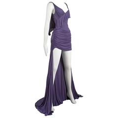 Tom Ford for Gucci silk chiffon draped evening dress with train, circa 2003 4