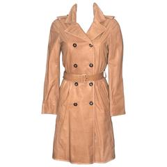 Prada Smooth Leather Beige Trench - XS - Pristine Condition 12
