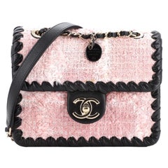 Chanel My Own Frame Flap Bag Quilted Tweed with Braided Calfskin Mini