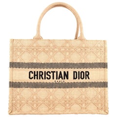 Authenticated Used Christian Dior tote bag book M1296ZRUW-M918 beige jute  canvas 