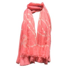 Chanel wool pink salmon Scarf 