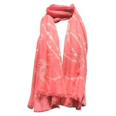 Sciarpa Chanel in lana rosa salmone