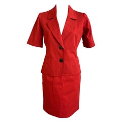 Yves Saint Laurent Roter Vintage-Anzug