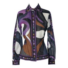 Abstract printed cotton shirt Emilio Pucci 
