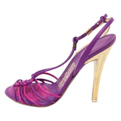 Salvatore Ferragamo Purple and Pink Heeled Sandals Size EU 38.5