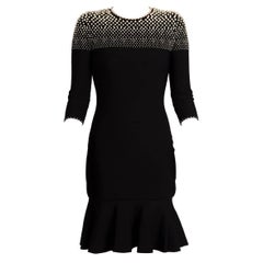 Black Pearl Neckline Knit Dress Size XXS