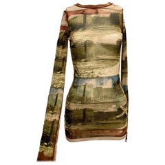 JEAN PAUL GAULTIER JPG by Gaultier Jeans, camicia vintage a maniche lunghe in rete
