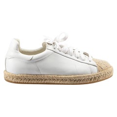 White Leather Espadrille Trainers Size IT 39