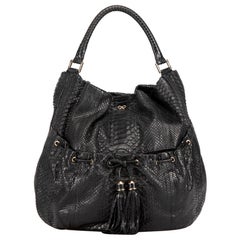 Anya Hindmarch Damen-Tasche aus schwarzem Pythonleder