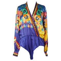 Silk printed shirt-bodysuit Escada by Margaretha Ley 