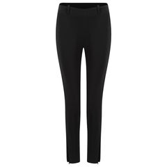 Black Zipped Cuff Slim Fit Trousers Size L