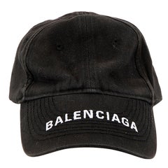 Balenciaga Women's Black Logo Baseball Cap