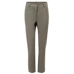 Grey Twill Tapered Trousers Size L