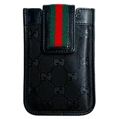 Gucci Guccissima iPhone-Tasche aus Leder