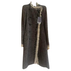 Pre-Fall 2010 Vintage Alexander McQueen Tweed Coat with Ruffles Size IT40