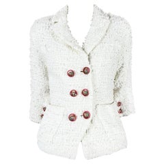 Chanel Iconic CC Buttons Little White Jacket