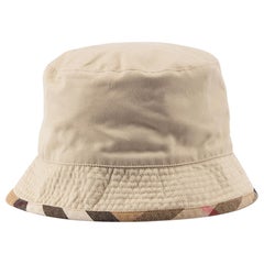 Burberry Women's Beige Nova Check Trim Bucket Hat