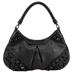 Burberry Women's Black Leather Alverton Studded Hobo Bag