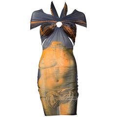 Vintage Jean Paul Gaultier Nude Venus Sheer Godess Dress