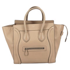 Céline Women's Beige Leather Mini Luggage Handbag