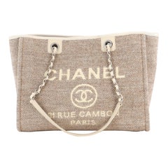 Chanel Black and White Large Deauville of Wool Felt with Silver Tone  Hardware, Handbags & Accessories Online, Ecommerce Retail