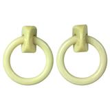 French Celluloid Door Knocker Earclips