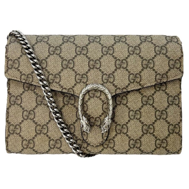 Gucci GG Supreme Mini Dionysus Chain Wallet For Sale at 1stDibs