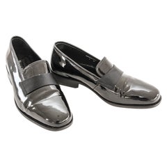 Used John Varvatos Maestro Men's Slip-On Dress Loafers in Black Patent Leather Sz 9 M