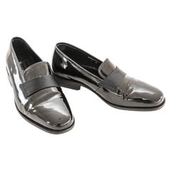 John Varvatos Maestro Herren Slip-On-Kleid aus schwarzem Lackleder Gr. 9 M