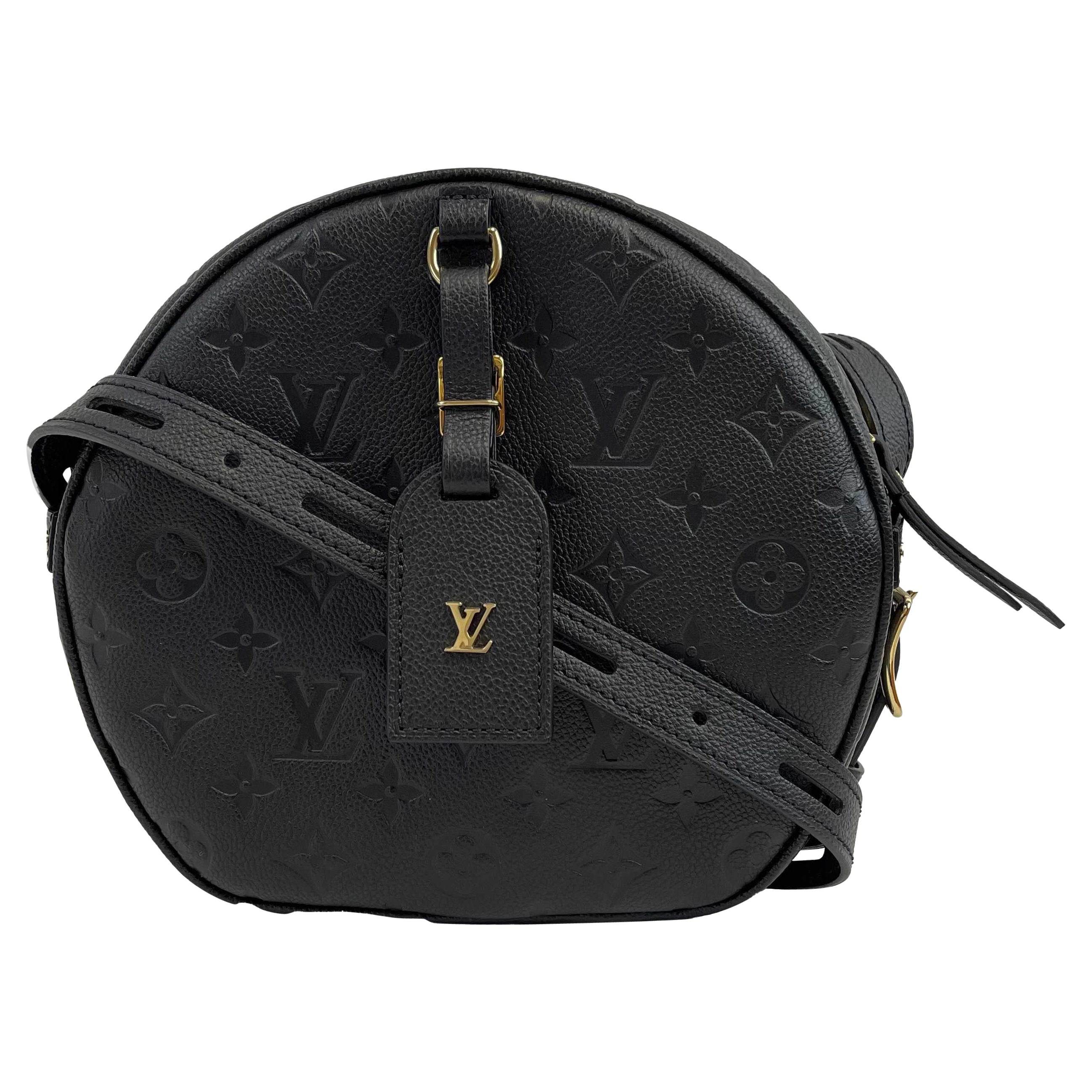 Louis Vuitton - Empreinte Boite Chapeau Souple Black Round Crossbody For  Sale at 1stDibs