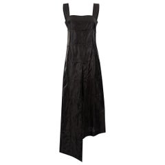 1999 Vintage Black Silk Panel Detail Dress Size M