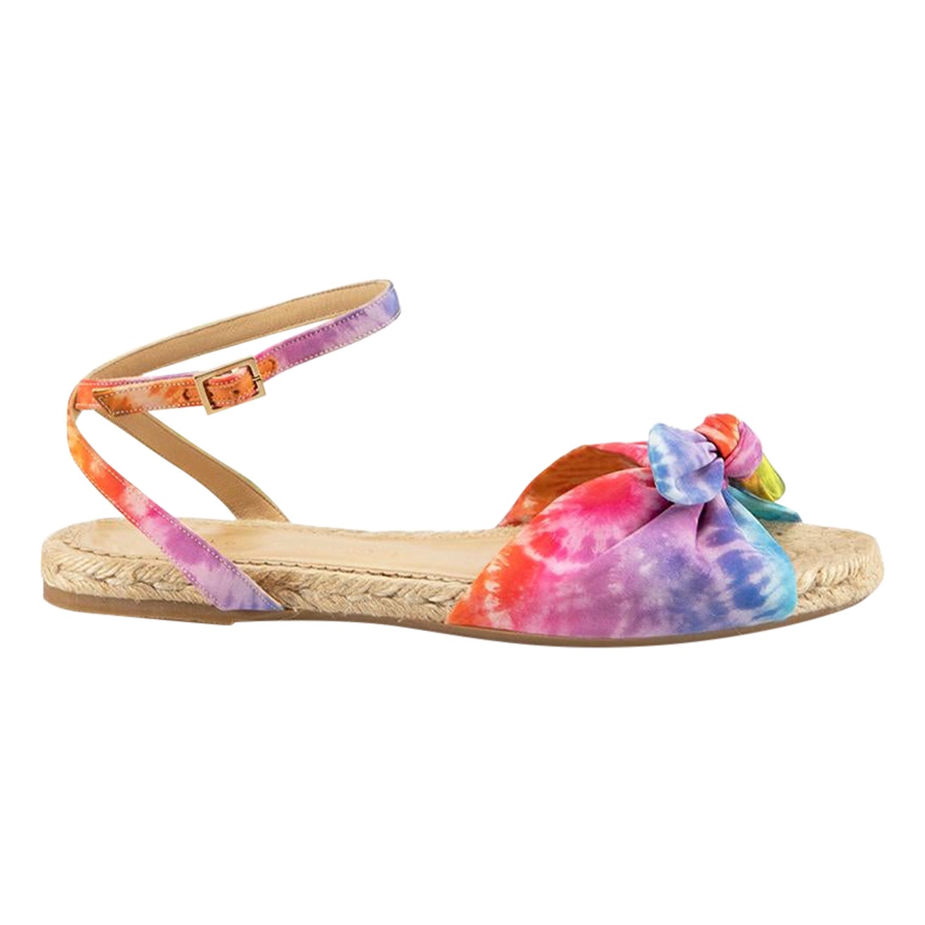 Tie Dyed Bow Espadrille Sandals Size IT 38 For Sale