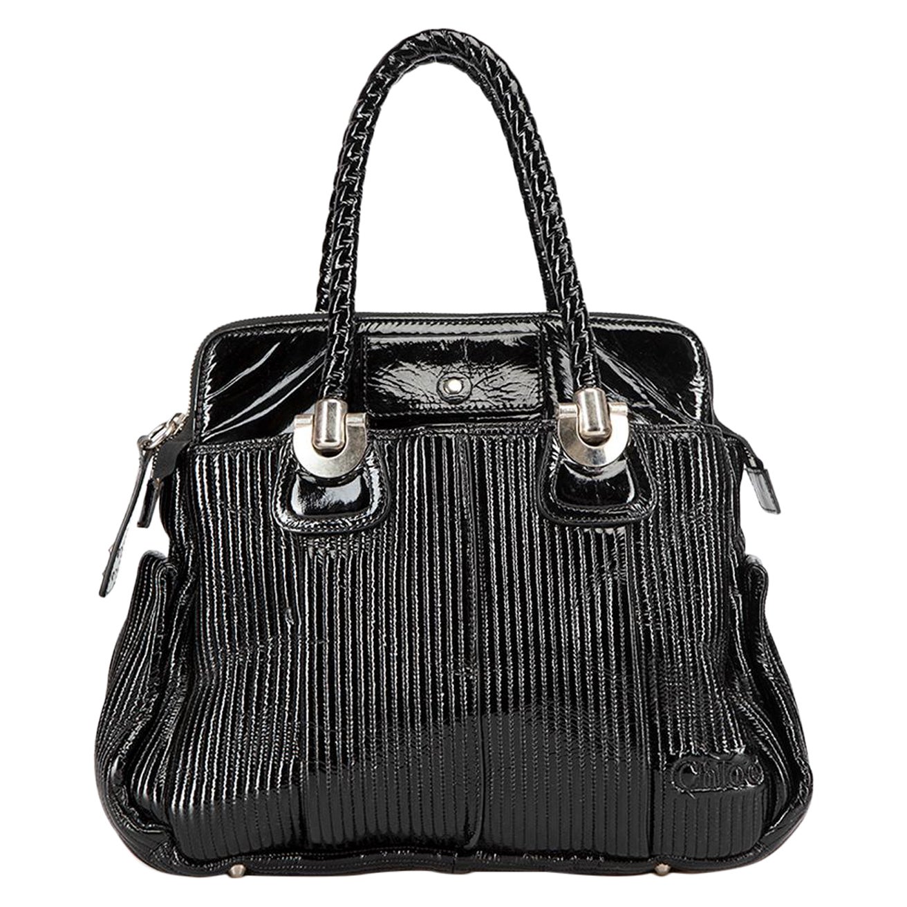 Chloé Women's Black Patent Heloise Tote Bag