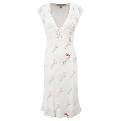 See by Chloé Vintage White Lipstick Midi Dress Taille S