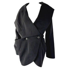 Retro Issey Miyake Exaggerated Dramatic Asymmetric Silhouette Formal Coat Jacket