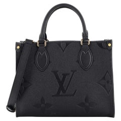 LOUIS VUITTON Onthego PM Monogram Velvet Tote Shoulder Bag Green