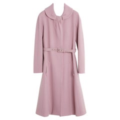 FW2008 Galliano Pink Mauve Long Bar coat FR36
