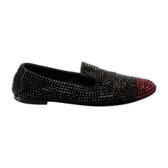 Black Embellished Dalia Slip-On Loafers Size IT 39