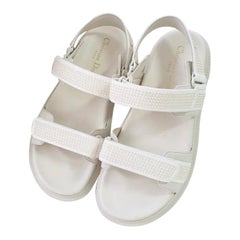 Dior White Act Leather Sandal