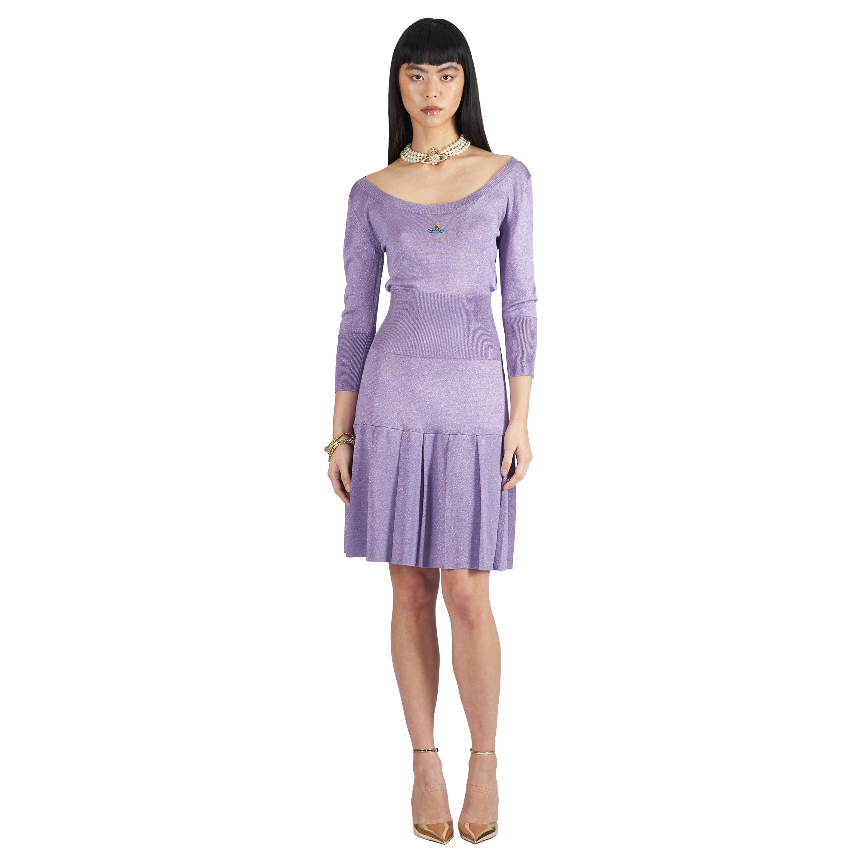 Vivienne Westwood 2012 Purple Metallic Dress For Sale