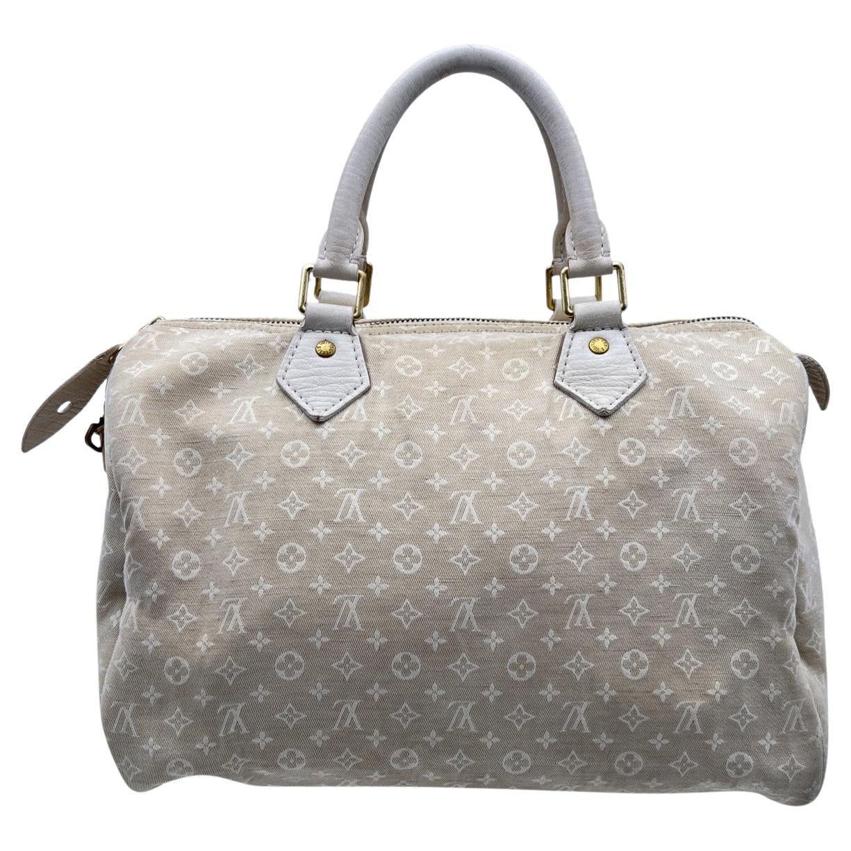 Louis Vuitton Beige Idylle Monogram Mini Lin Canvas Speedy 30 Bag