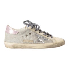 Grey Super-Star Low Distressed Trainers Size EU 37