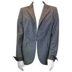 Akris Brown/Grey Wool Plaid Jacket