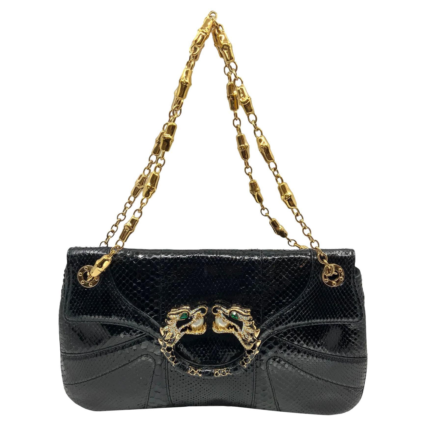 TOM FORD for GUCCI LIMITED EDITION  SNAKESKIN JEWELED DRAGON BAG 